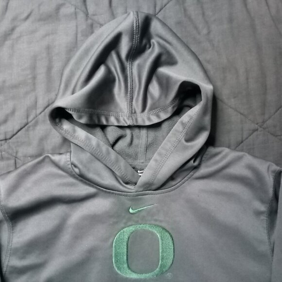 Vintage Y2K Nike Therma-Fit Oregon Ducks Hoodie Sweatshirt Mid Swoosh - Picture 1 of 6